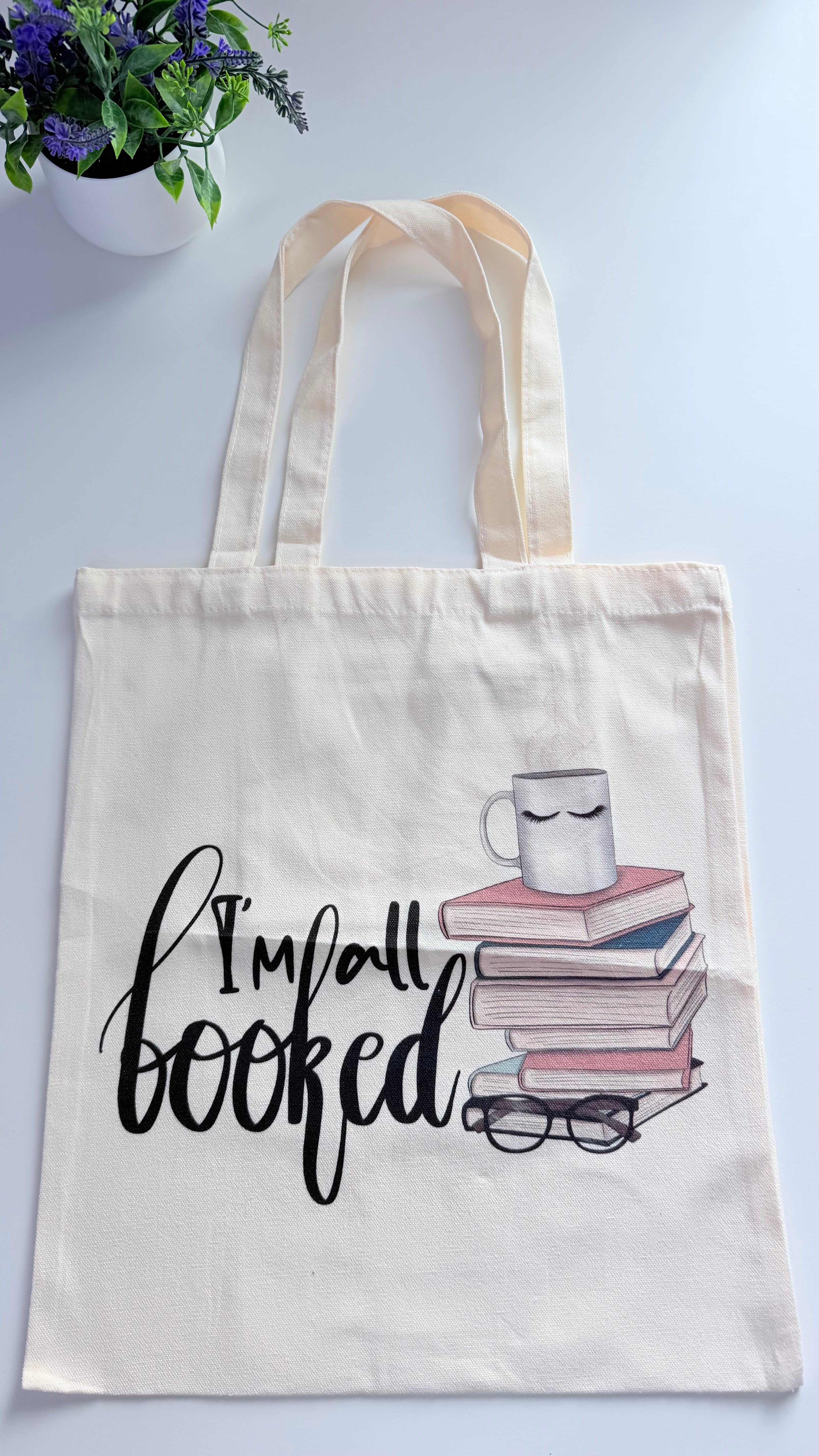 Bookish Tote Bag “Im all Booked”