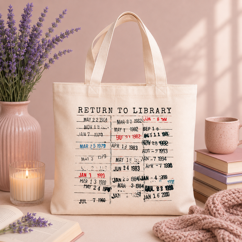 Bookish Tote Bag “Return to Library”