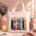 Bookish Tote Bag Flower Book