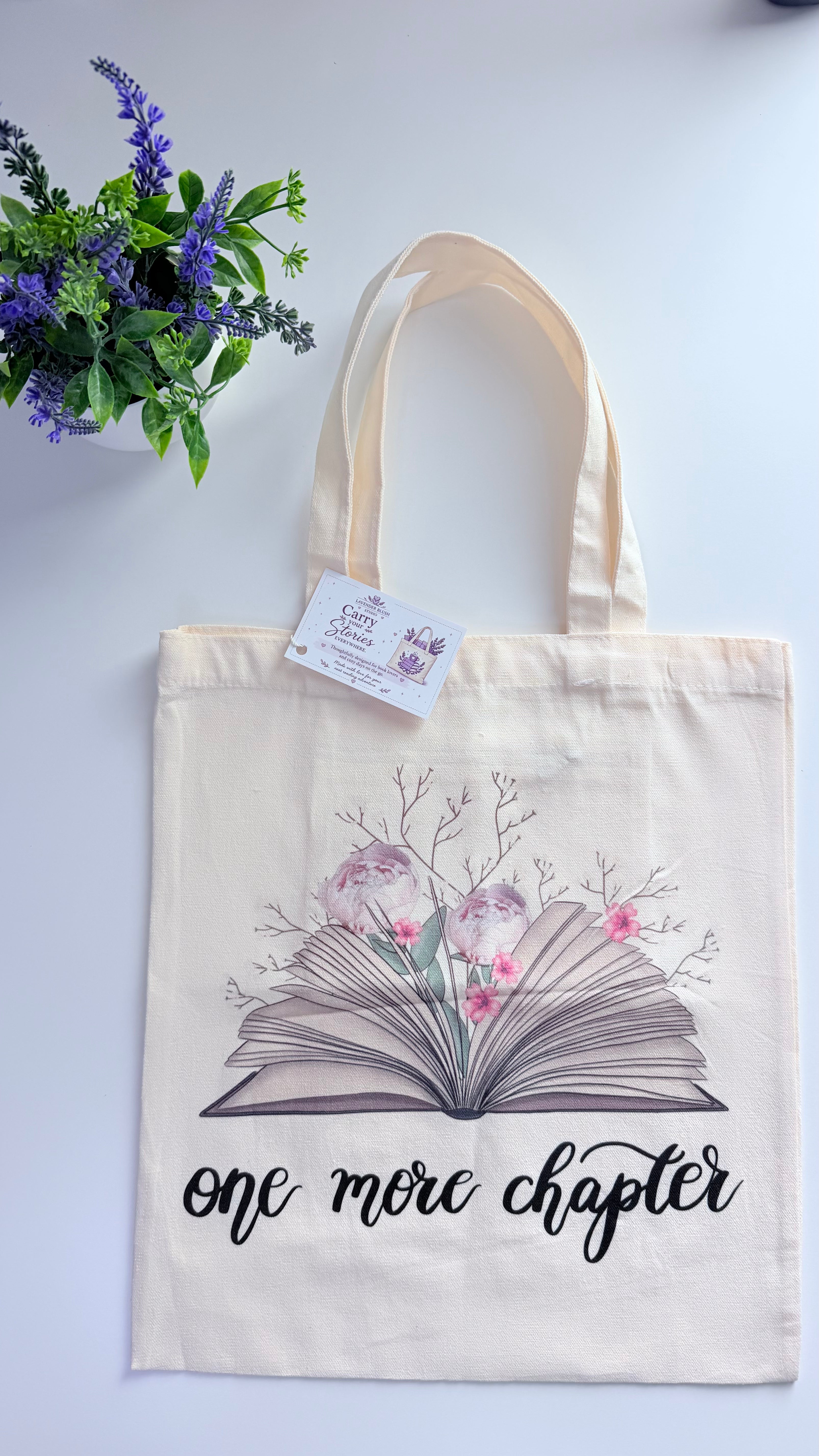 Bookish Tote Bag “ One more Chapter”