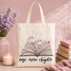 Bookish Tote Bag “ One more Chapter”
